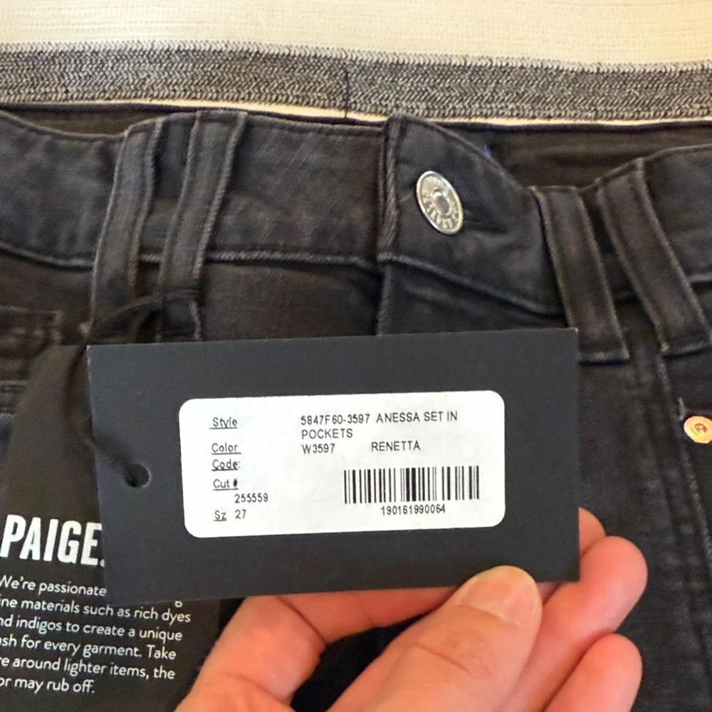 PAIGE Anessa set-in pockets Renetta size 27 - Picture 4 of 7